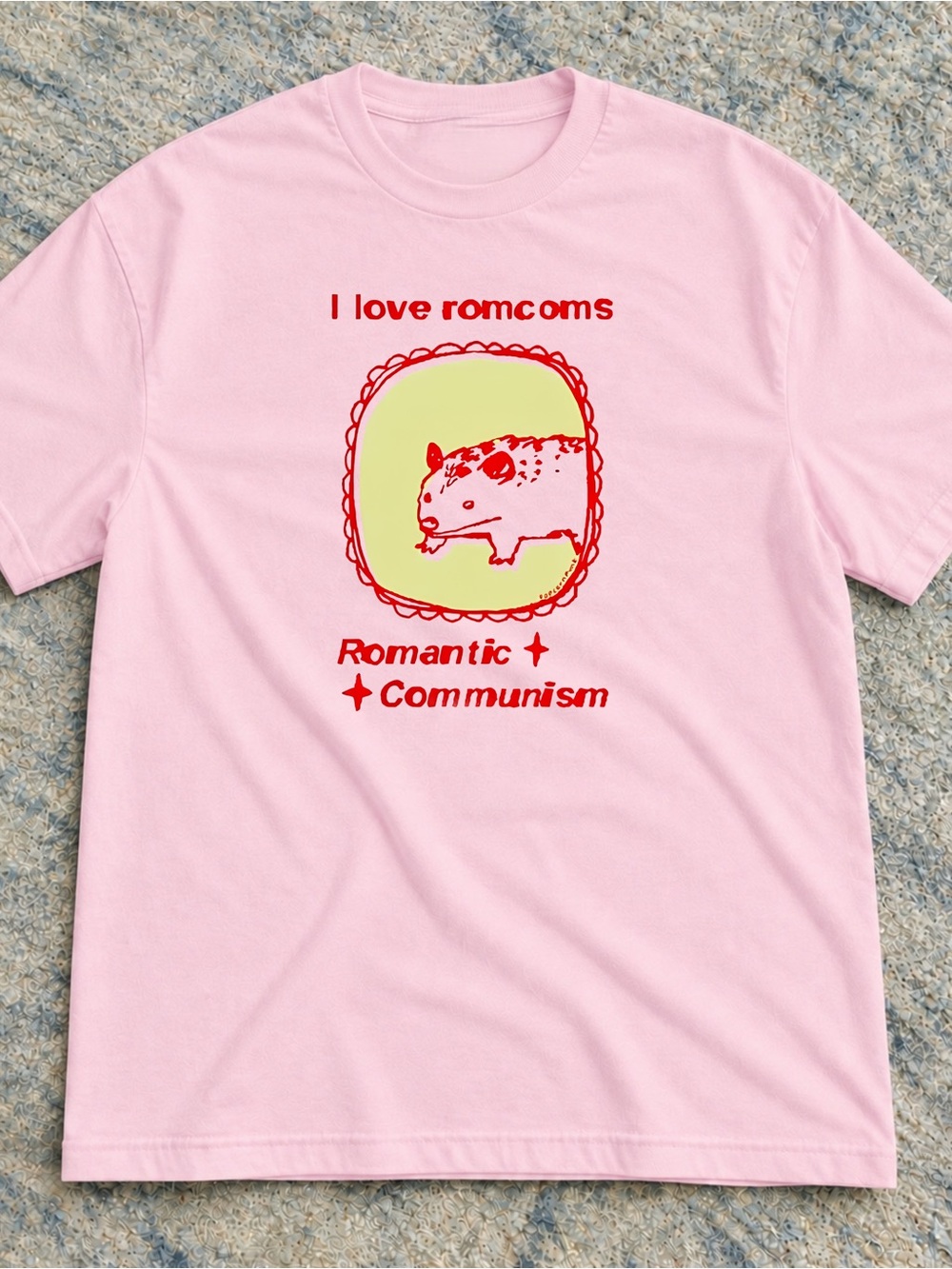 Gildan I Love Romcoms T-Shirt, Romantic Comedy Shirt, Cute Dachshund Graphic Tee